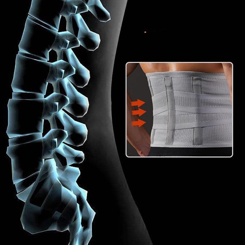 Grey Back Support Belt Contoured Lumbar Sacral (L.S.) Belt