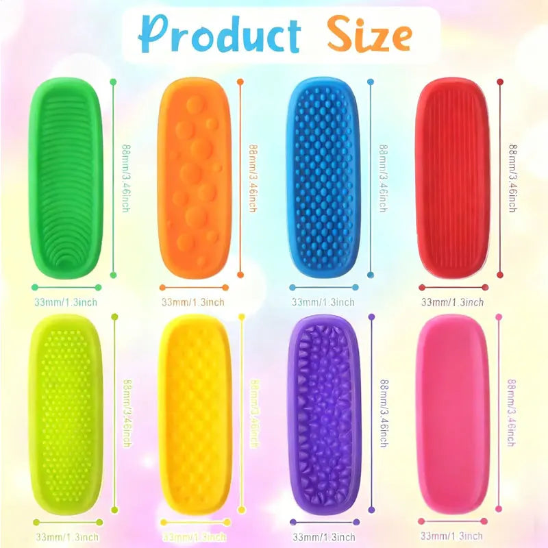 Sensory Stones Fidget Toys 6/8 Textured Worry Stones Social Emotional Stress Relief Toys for Special Needs