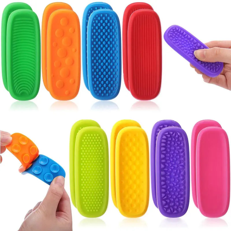 Sensory Stones Fidget Toys 6/8 Textured Worry Stones Social Emotional Stress Relief Toys for Special Needs