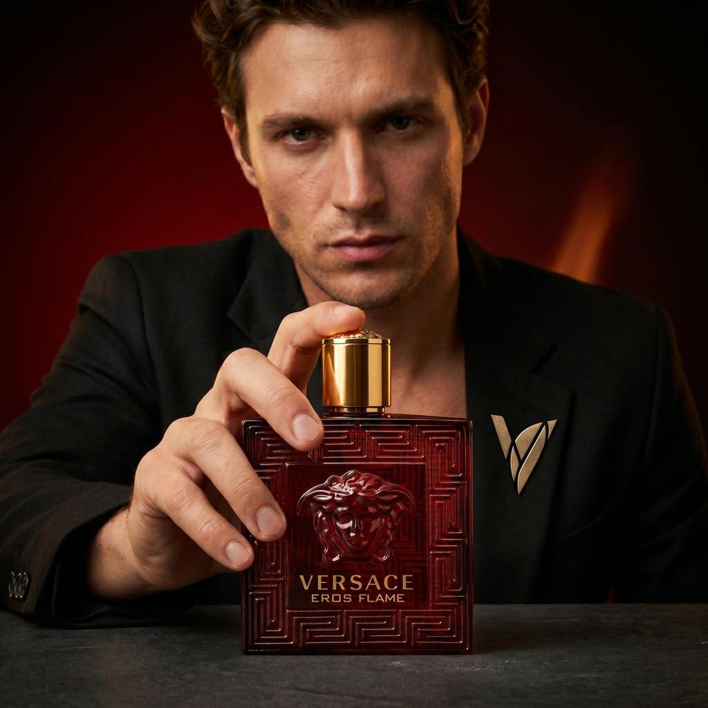 VERSACE EROS FLAME Eau de Parfum Spray for Men 3.4 Oz / 100 ml – Brand New In Box