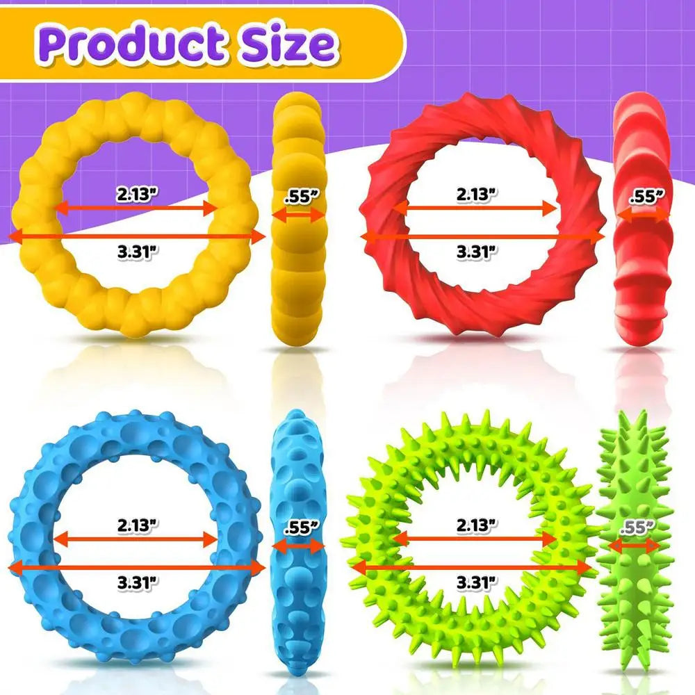 Kids Sensory Bracelets Toddler Texture Calming Sensory Bracelets Sensory Stretchy Bracelets Suitable For Toddler Children