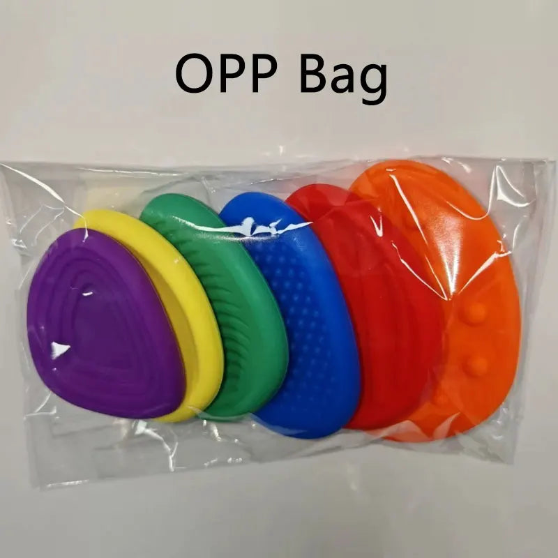 Sensory Stones Fidget Toys 6/8 Textured Worry Stones Social Emotional Stress Relief Toys for Special Needs