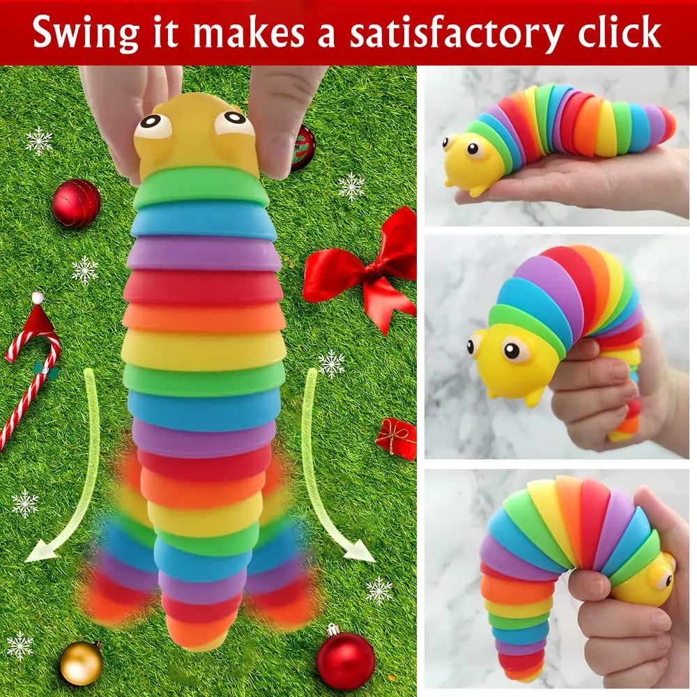 Sensory Slugs Caterpillar Toys, Autism and Stress Relieving Sensory Toys, Stress Relieving Shark Twist Music