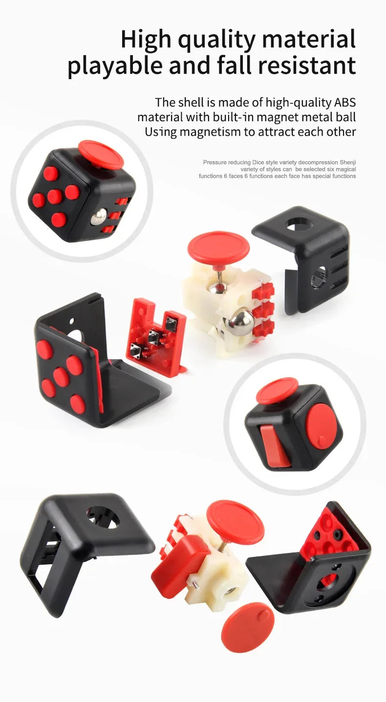 Fidget Cube Antistress Hand Spinner Decompression Toy for Autism ADHD Anxiety Sensory Toys for Kids Adults Stress Relief Toys