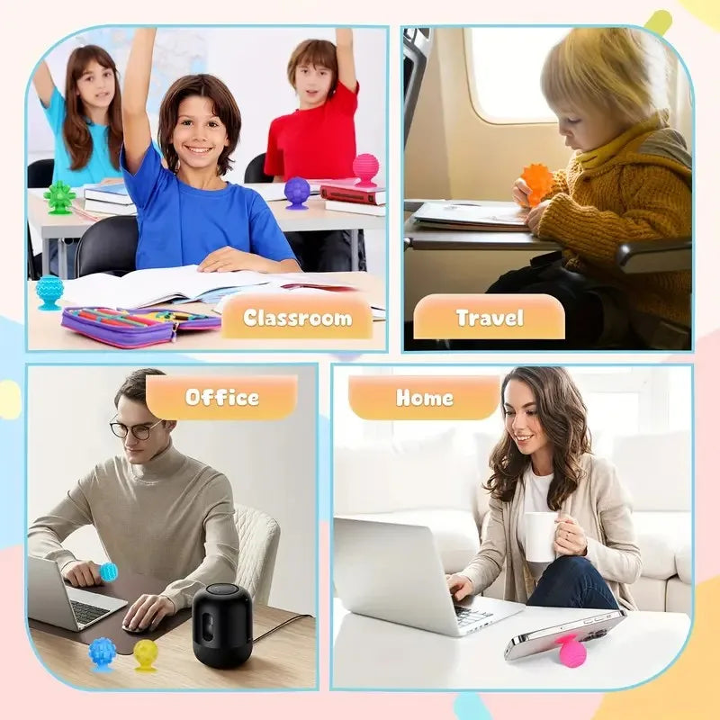 Fidget Sensory Toys with Textured Suction Cups for Autism Anxiety Relief Fidget Stress Toys Early Learning Montessori Kids Toys