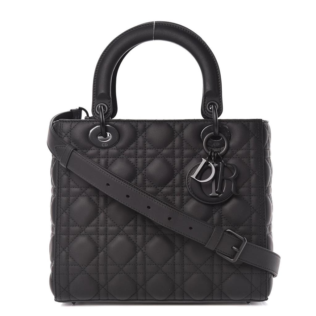 Christian Dior Ultra Matte My ABCDior Lady Dior Bag Cannage Quilt Calfskin