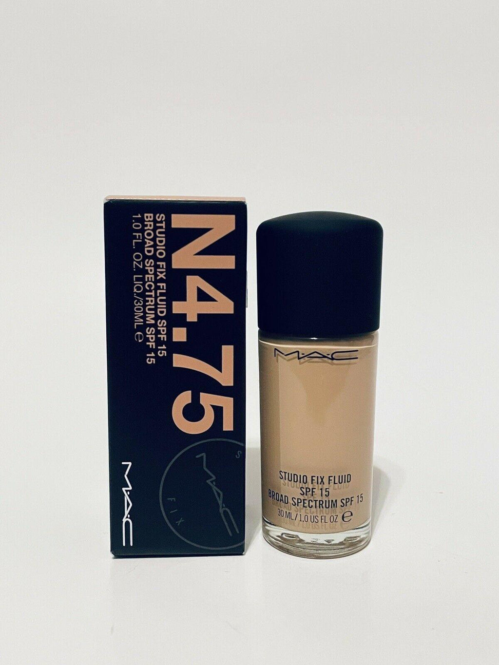 MAC Studio Fix Fluid SPF 15 Matte Foundation – Shade N4.75 – 1 Oz / 30 ml – Brand New