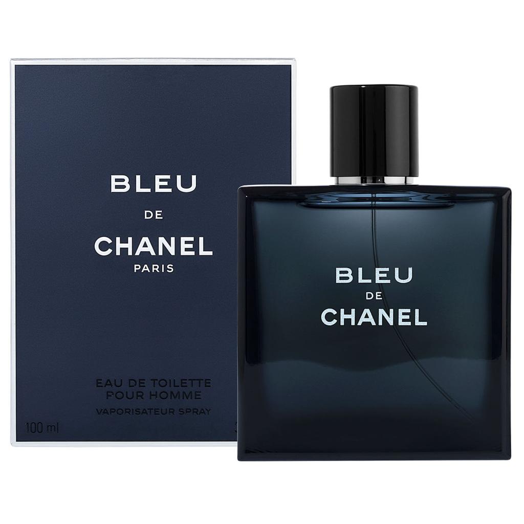 BLEU de CHANEL Eau de Toilette Spray for Men 3.4 Oz / 100 ml